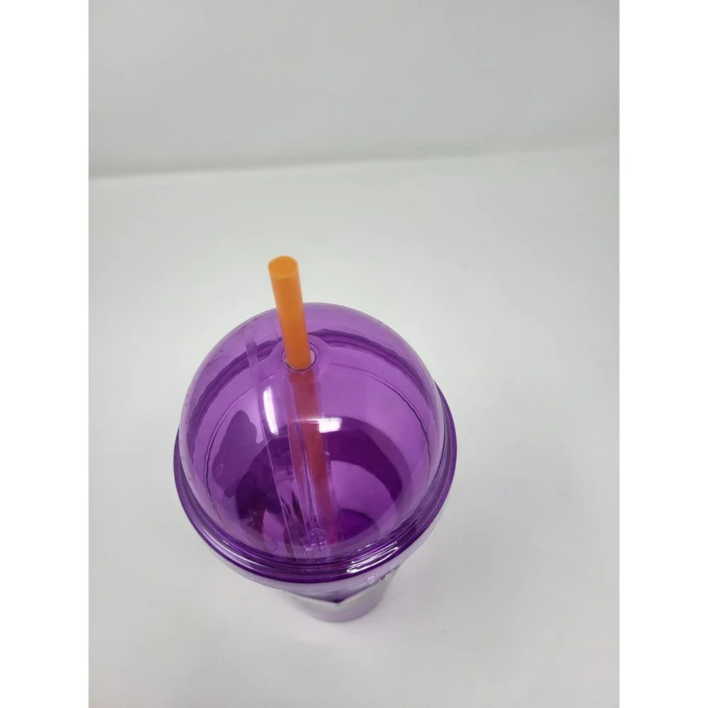 Hello Kitty 12 Oz Tumbler Halloween Theme Beauty Lip Gloss Purple with Straw New